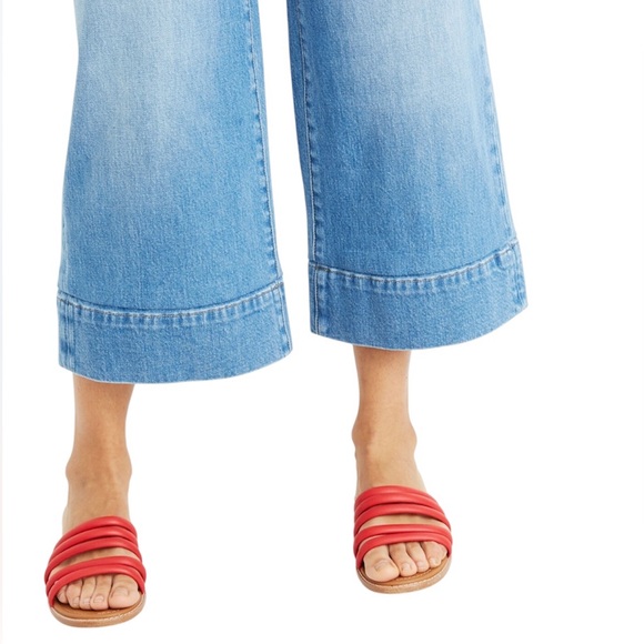 Madewell•Wide Leg Cropped Delancey Wash Denim Jeans - Picture 3 of 9